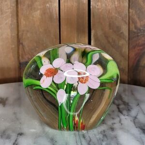 Handcrafted Floral Glass Orb